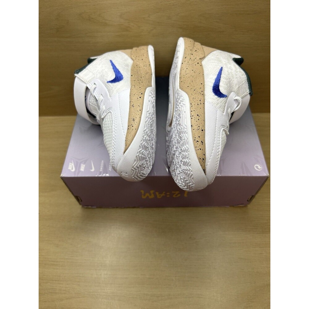 Nike Ja 2 In The Woods. Little Kids Shoes Size 12c White/Hemp/Vintage Green/Blue - Picture 10 of 15
